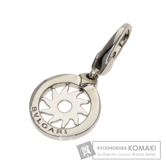BVLGARI Tondo sun charm Pendant top K18 White Gold Ladies [Used]