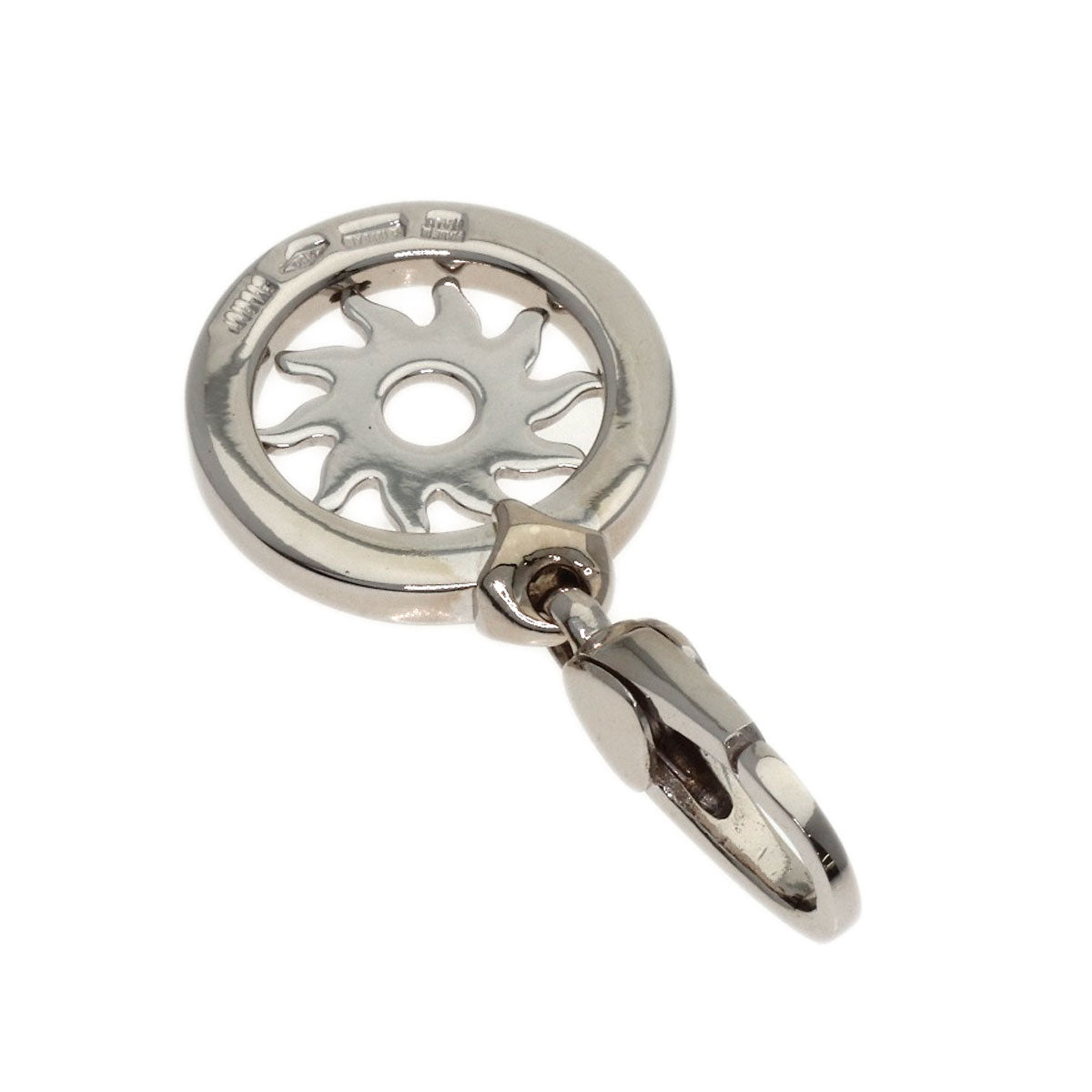 BVLGARI Tondo sun charm Pendant top K18 White Gold Ladies [Used]