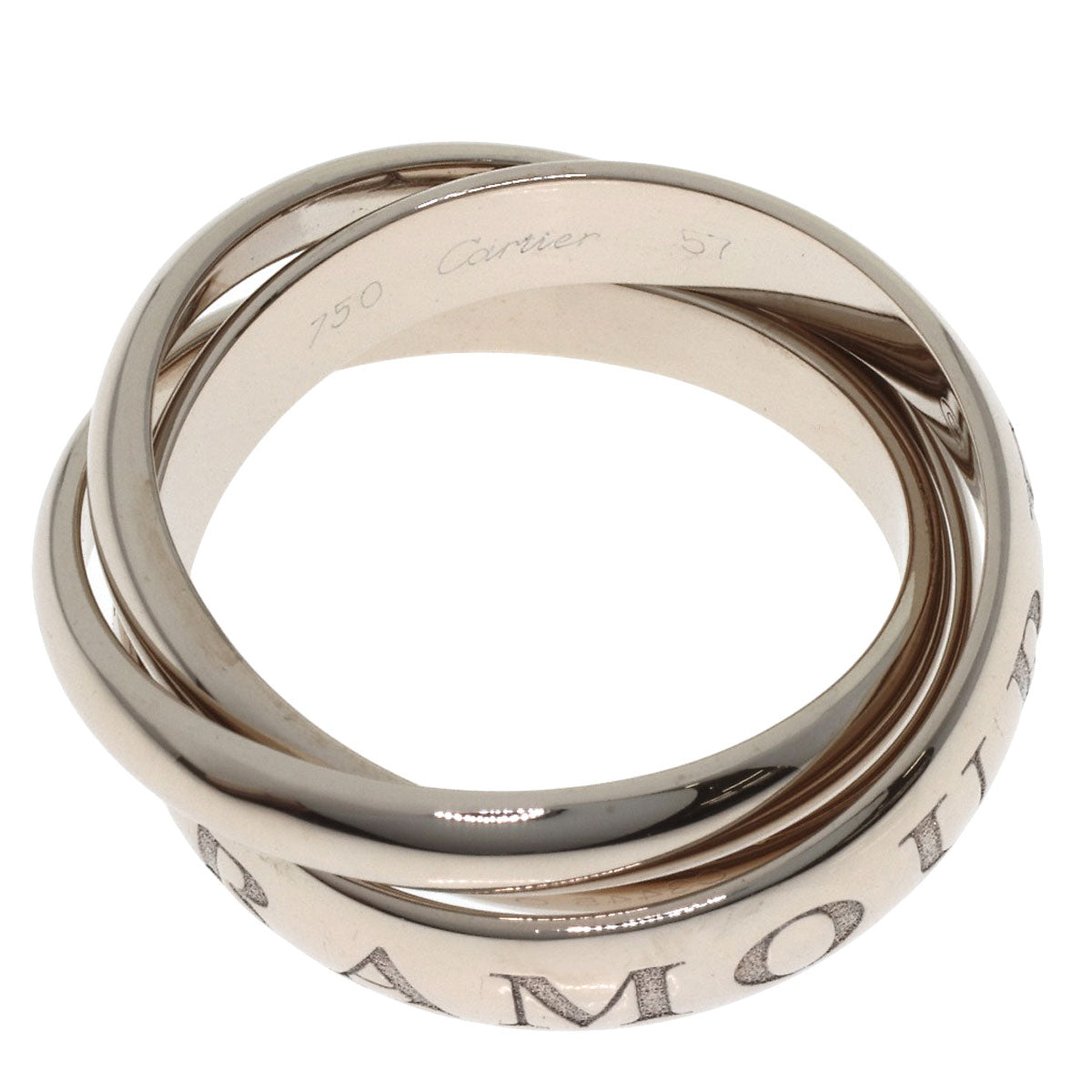 CARTIER Trinity #57 Ring K18 White Gold Ladies [Used]