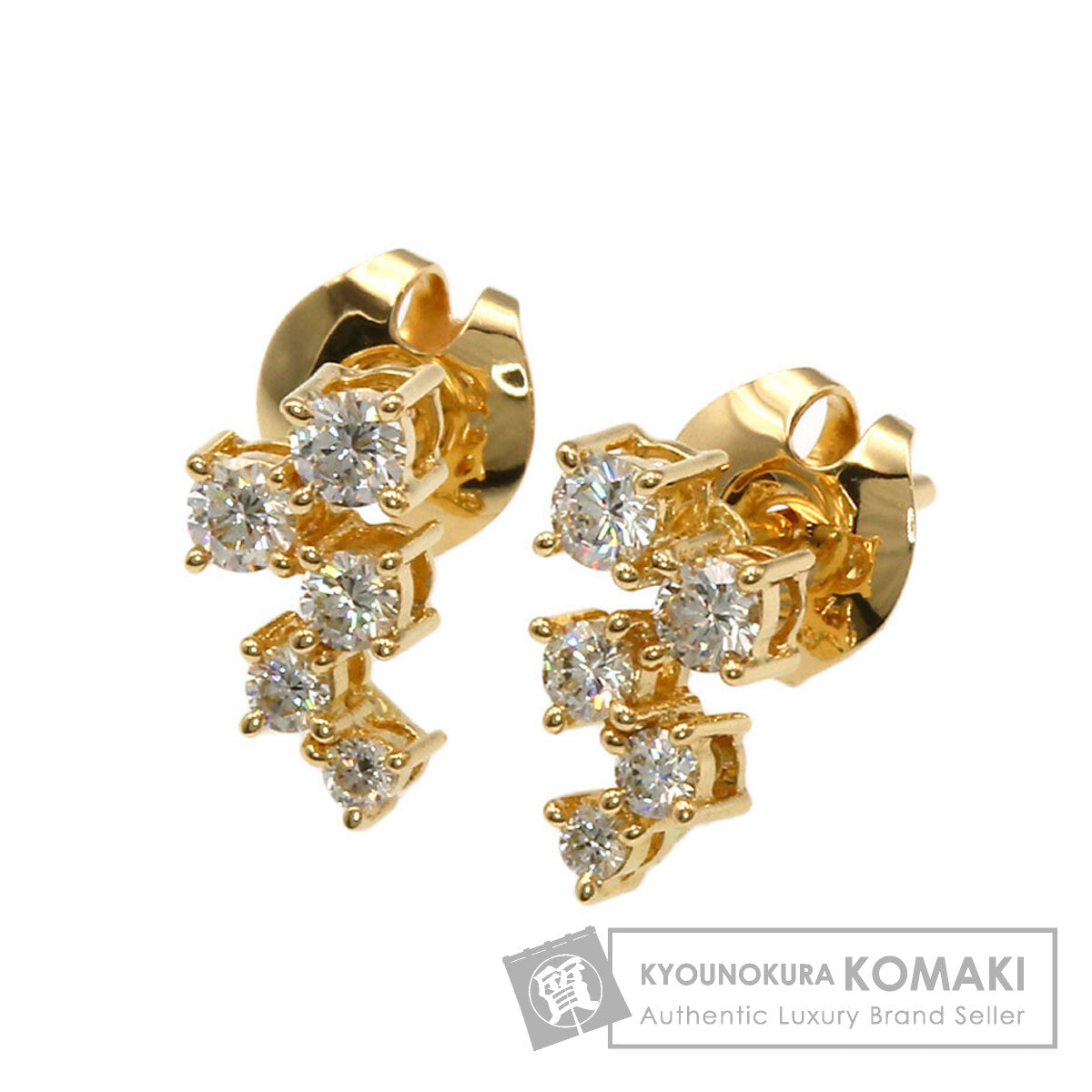 TASAKI Diamond earring K18 Yellow Gold Ladies [Used]