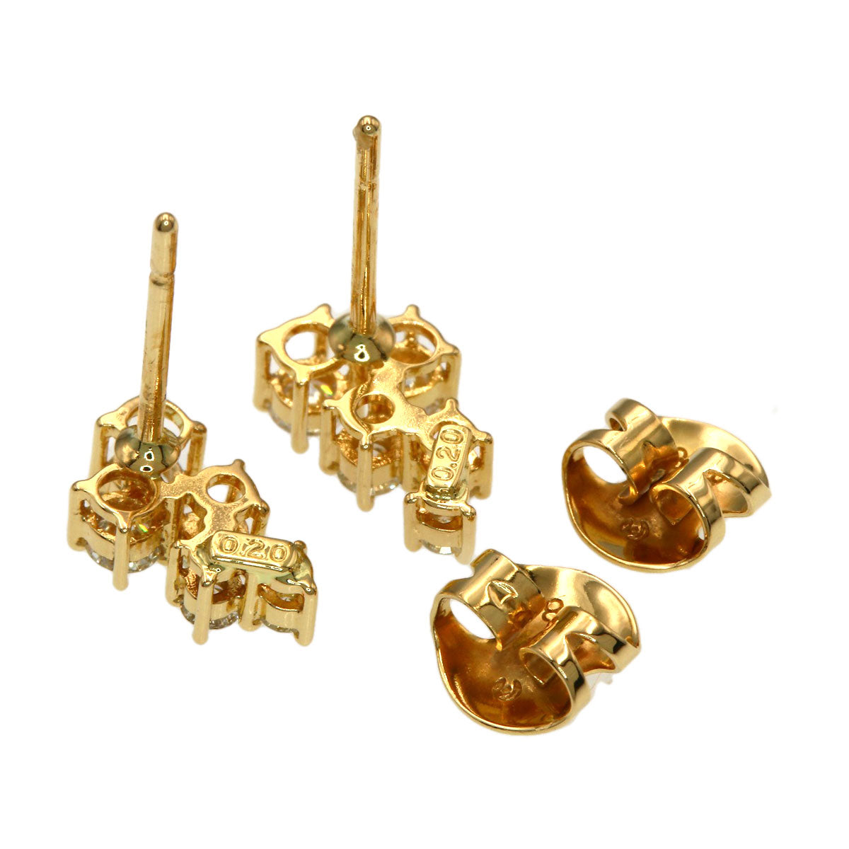 TASAKI Diamond earring K18 Yellow Gold Ladies [Used]