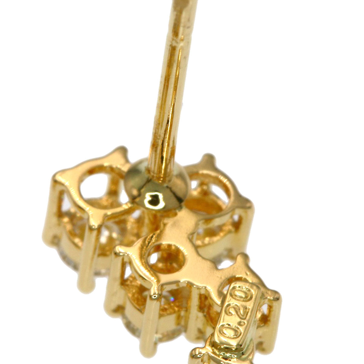 TASAKI Diamond earring K18 Yellow Gold Ladies [Used]