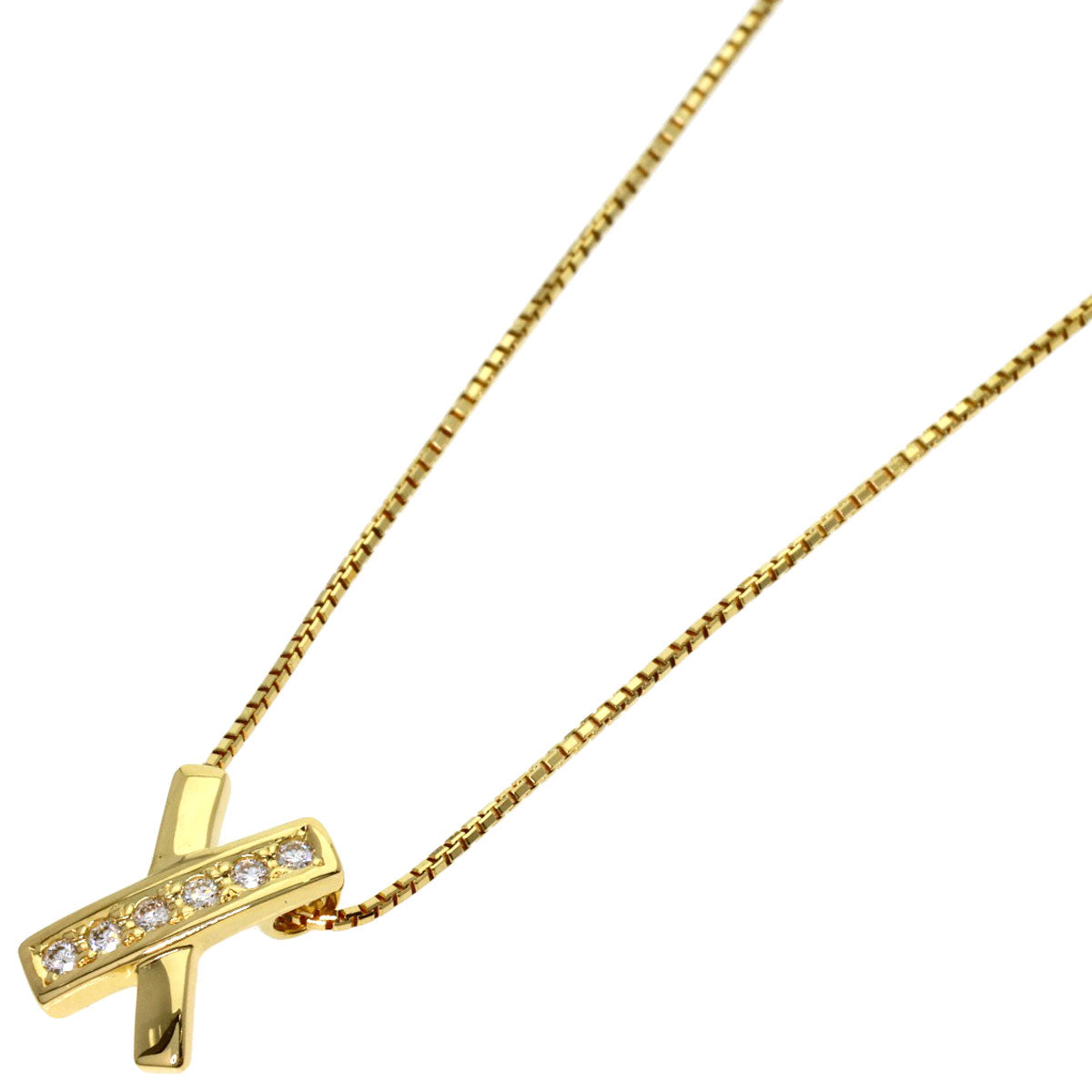TASAKI Diamond Necklace K18 Yellow Gold Ladies [Used]