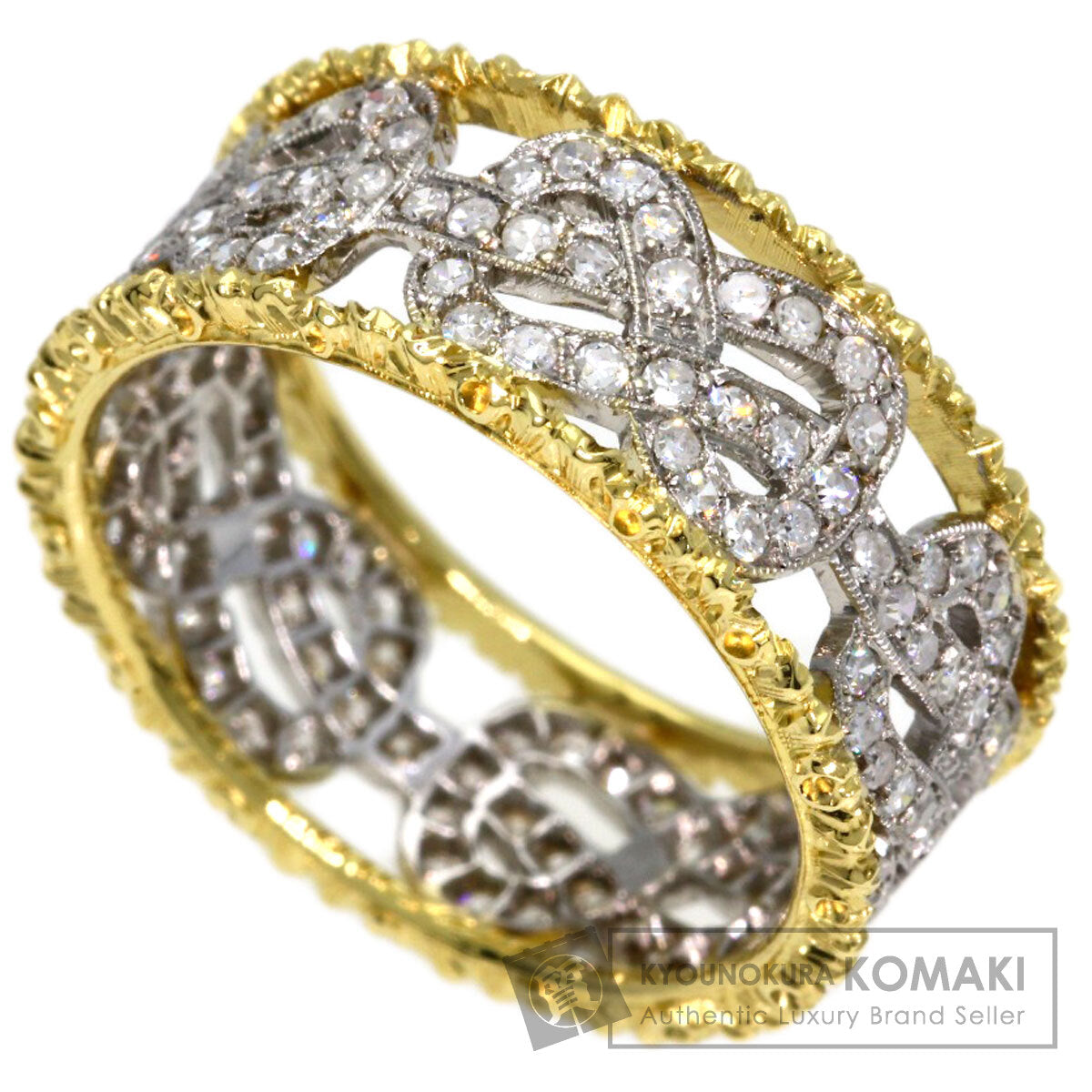 BUCCELLATI Diamond Ring K18 Yellow Gold K18 White GoldLadies [Used]