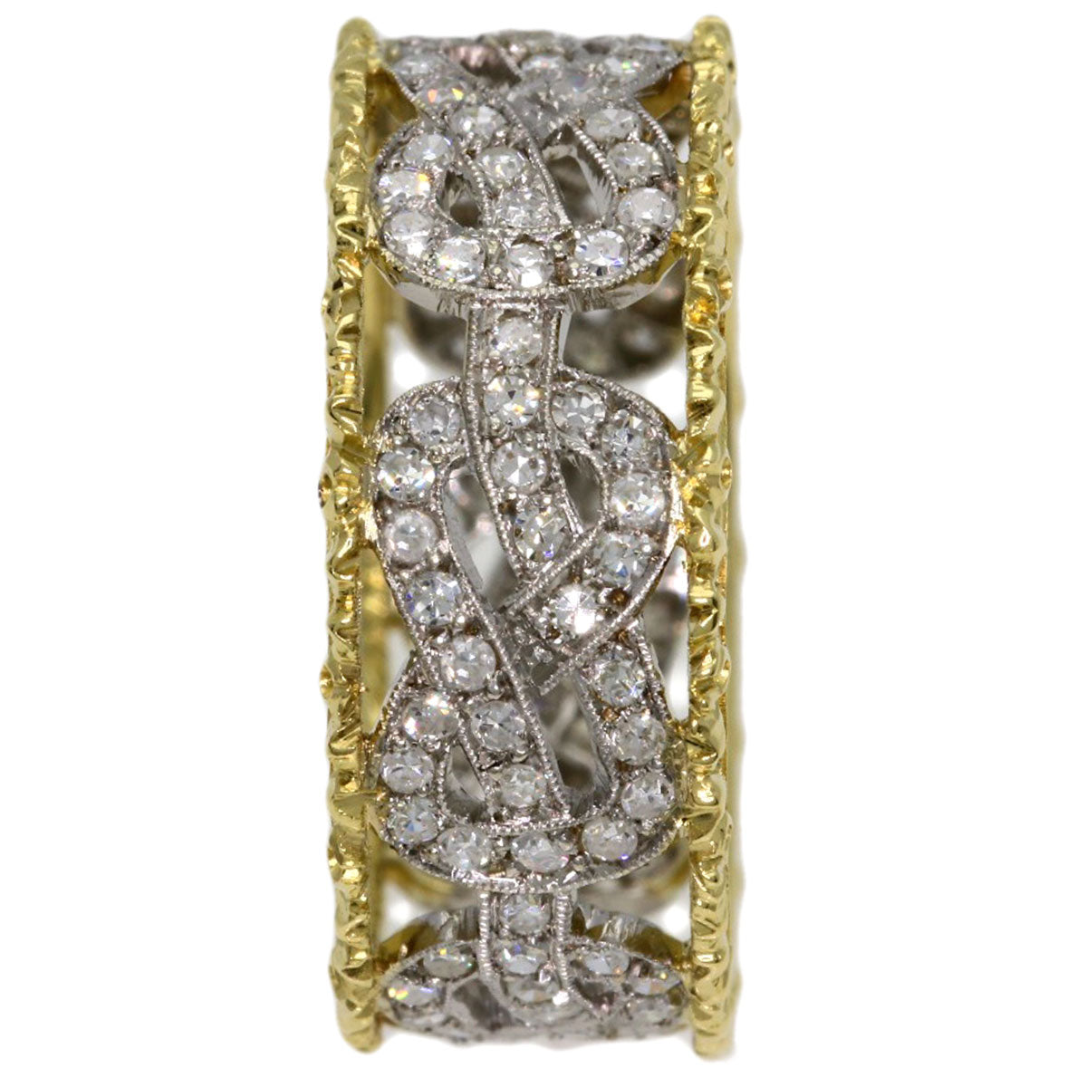BUCCELLATI Diamond Ring K18 Yellow Gold K18 White GoldLadies [Used]