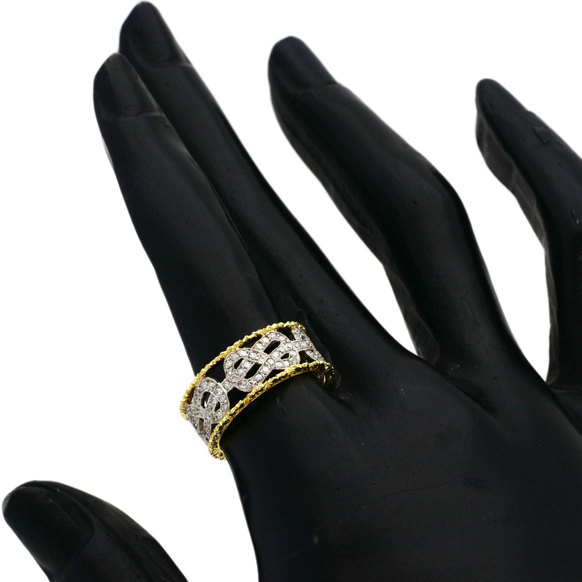 BUCCELLATI Diamond Ring K18 Yellow Gold K18 White GoldLadies [Used]
