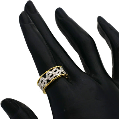 BUCCELLATI Diamond Ring K18 Yellow Gold K18 White GoldLadies [Used]