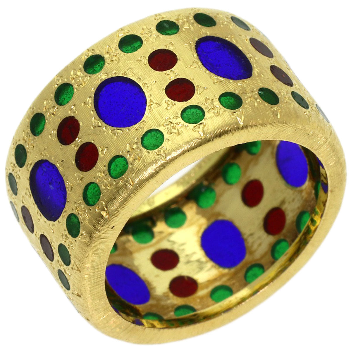 GIANMARIA BUCCELLATI Multi-colored stone Ring K18 Yellow Gold Ladies [Used]