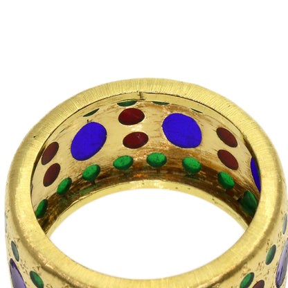 GIANMARIA BUCCELLATI Multi-colored stone Ring K18 Yellow Gold Ladies [Used]