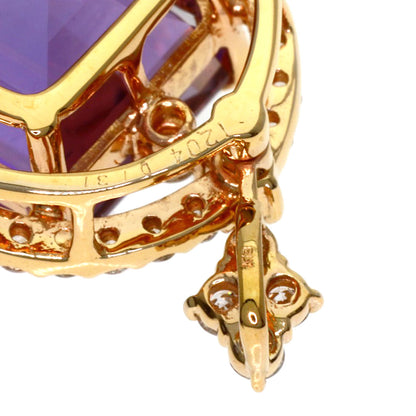12.04ct Ametrine diamond Pendant top K18 Pink Gold 8.4g　Ladies