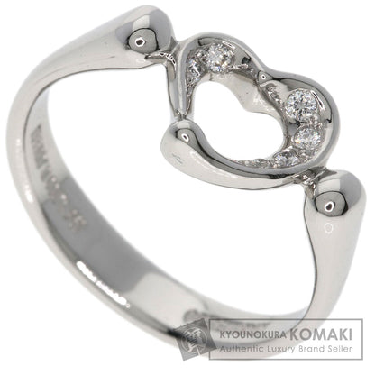 TIFFANY&Co. Open Heart Diamond Ring Platinum PT950 Ladies [Used]