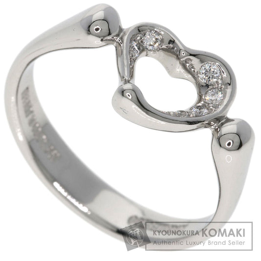TIFFANY&Co. Open Heart Diamond Ring Platinum PT950 Ladies [Used]