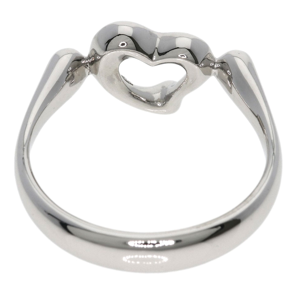 TIFFANY&Co. Open Heart Diamond Ring Platinum PT950 Ladies [Used]