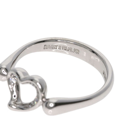 TIFFANY&Co. Open Heart Diamond Ring Platinum PT950 Ladies [Used]
