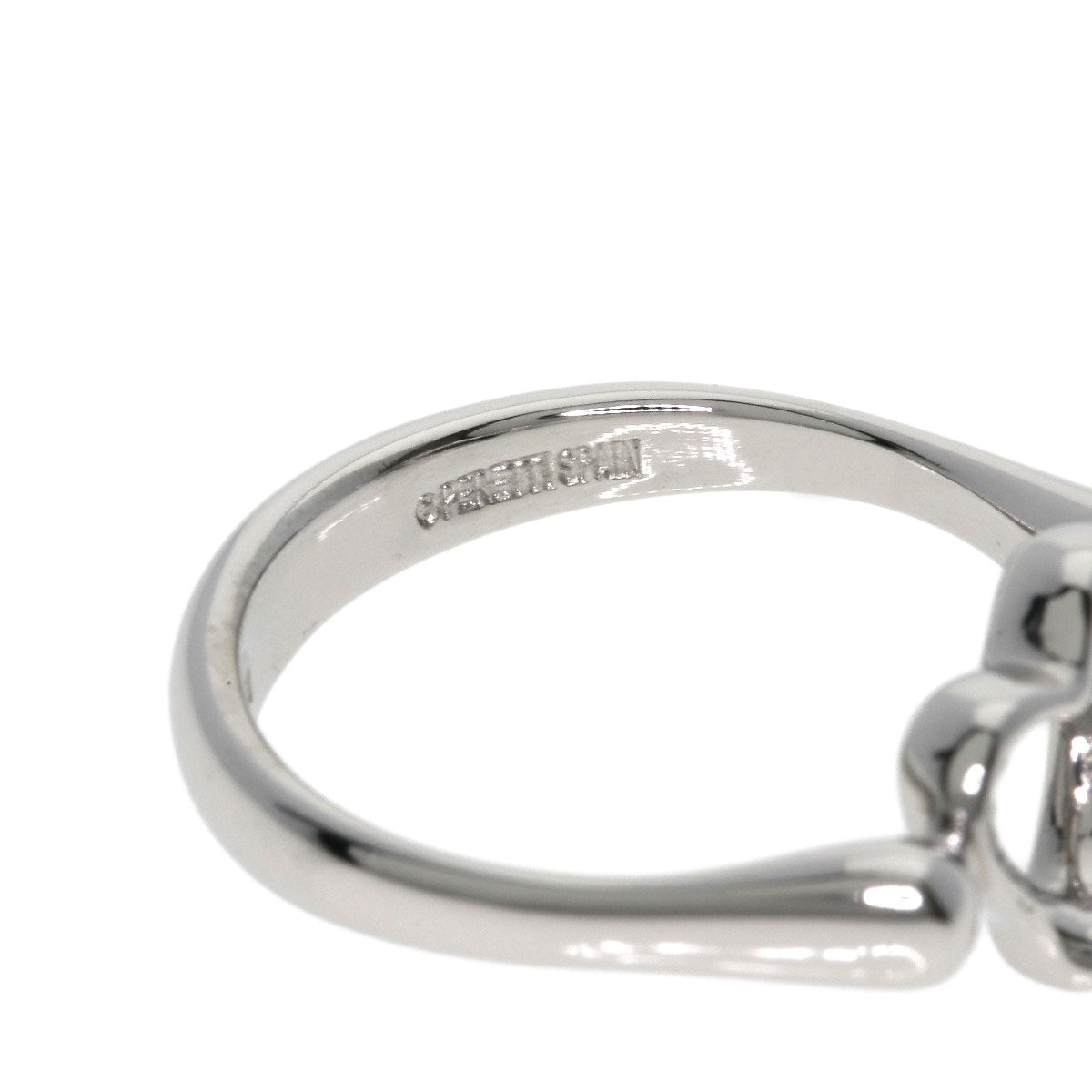 TIFFANY&Co. Open Heart Diamond Ring Platinum PT950 Ladies [Used]