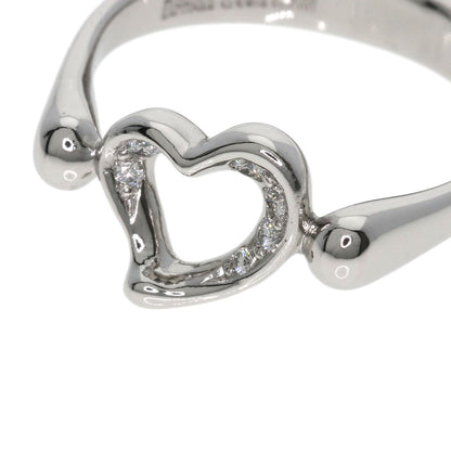 TIFFANY&Co. Open Heart Diamond Ring Platinum PT950 Ladies [Used]