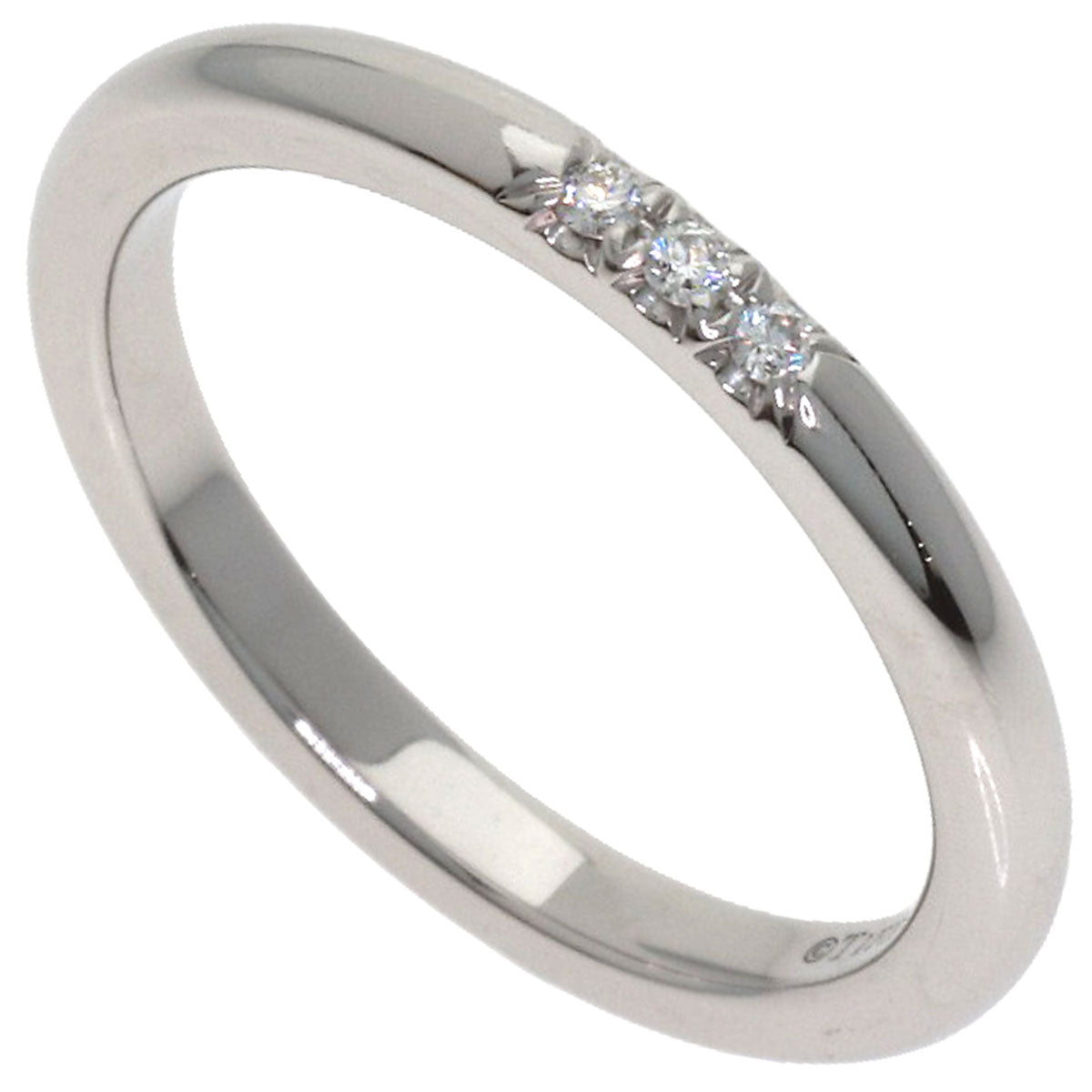 TIFFANY&Co. Forever 3P Diamond Ring Platinum PT950 Ladies [Used]