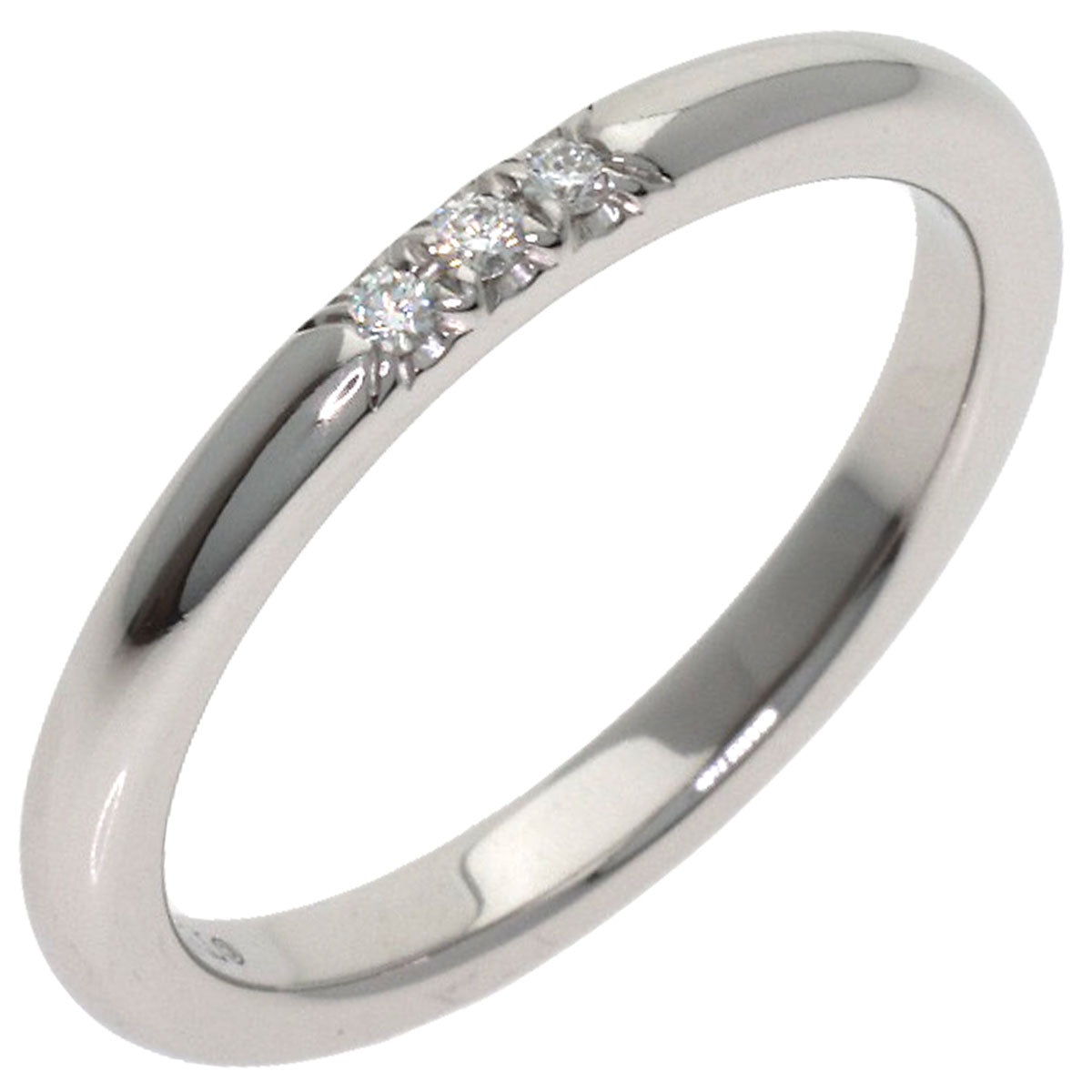 TIFFANY&Co. Forever 3P Diamond Ring Platinum PT950 Ladies [Used]