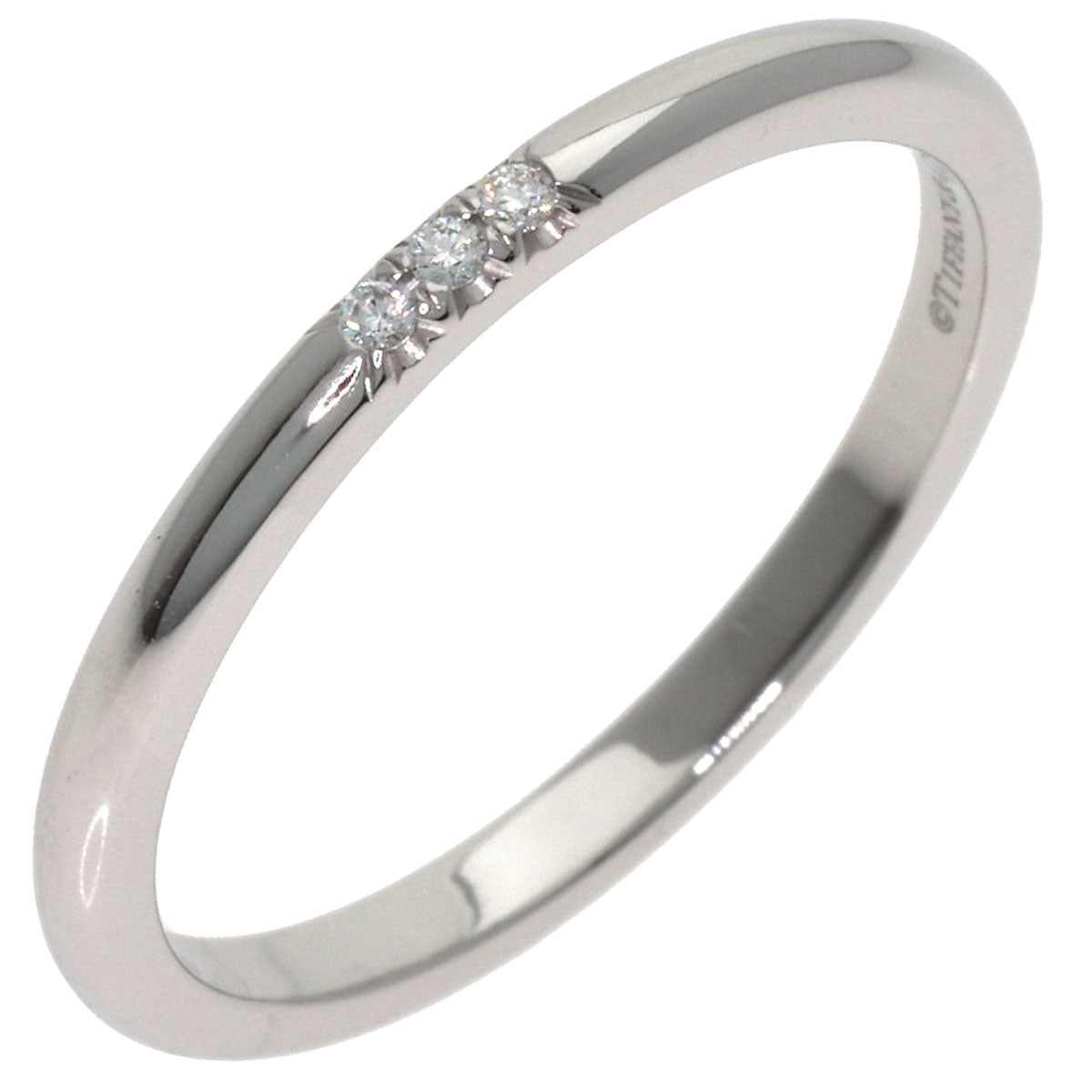 TIFFANY&Co. Forever 3P Diamond Ring Platinum PT950 Ladies [Used]