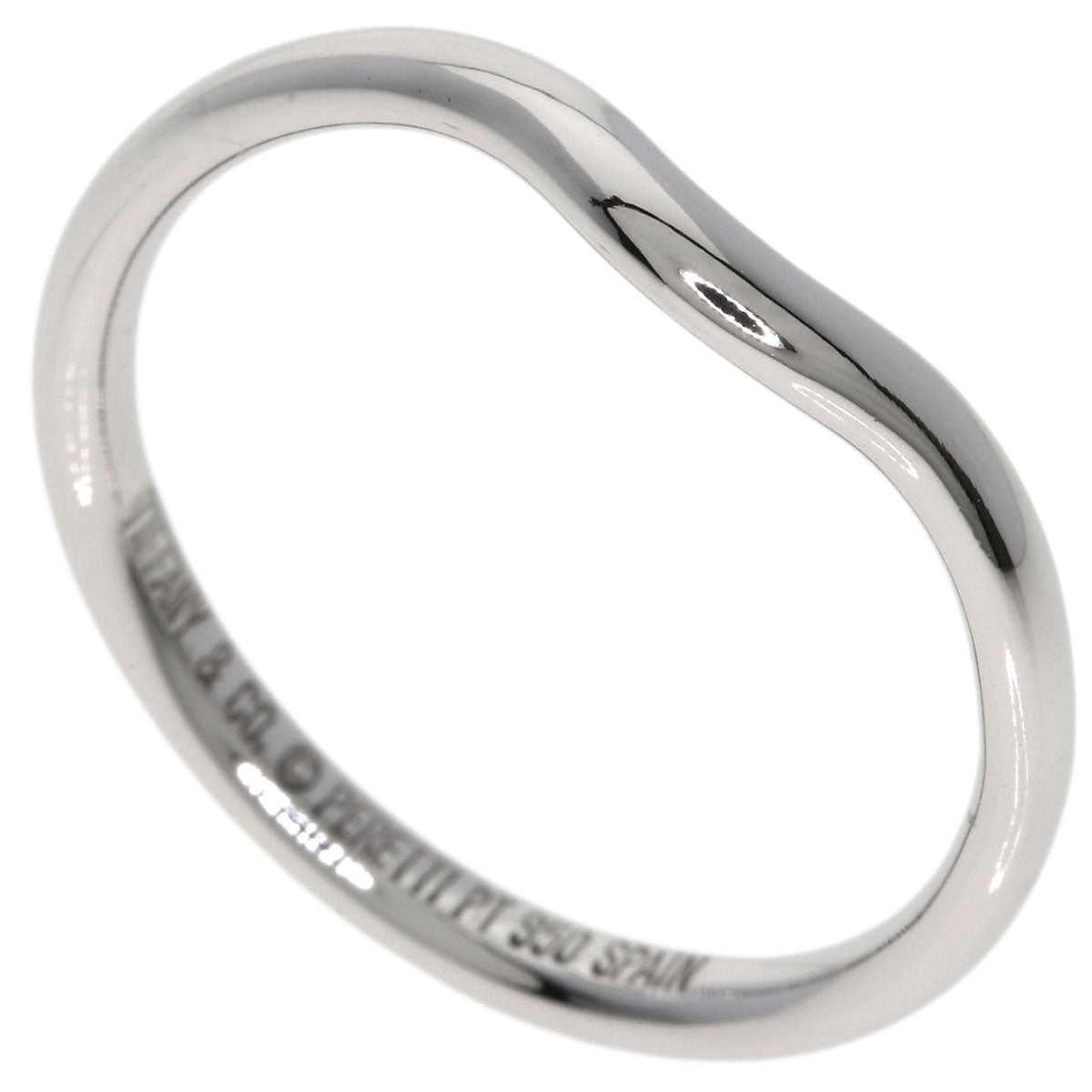 TIFFANY&Co. Curved band Ring Platinum PT950 Ladies [Used]
