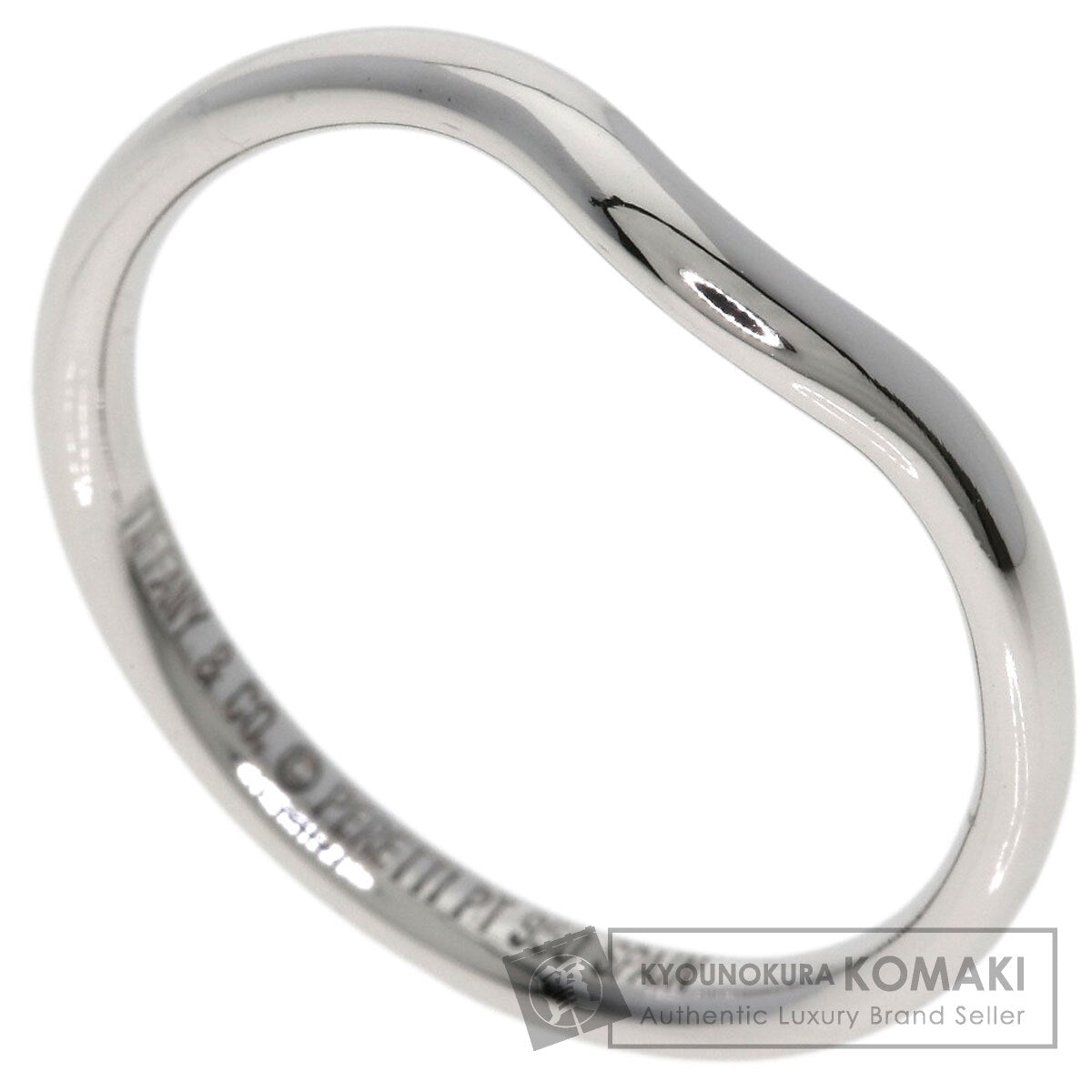 TIFFANY&Co. Curved band Ring Platinum PT950 Ladies [Used]