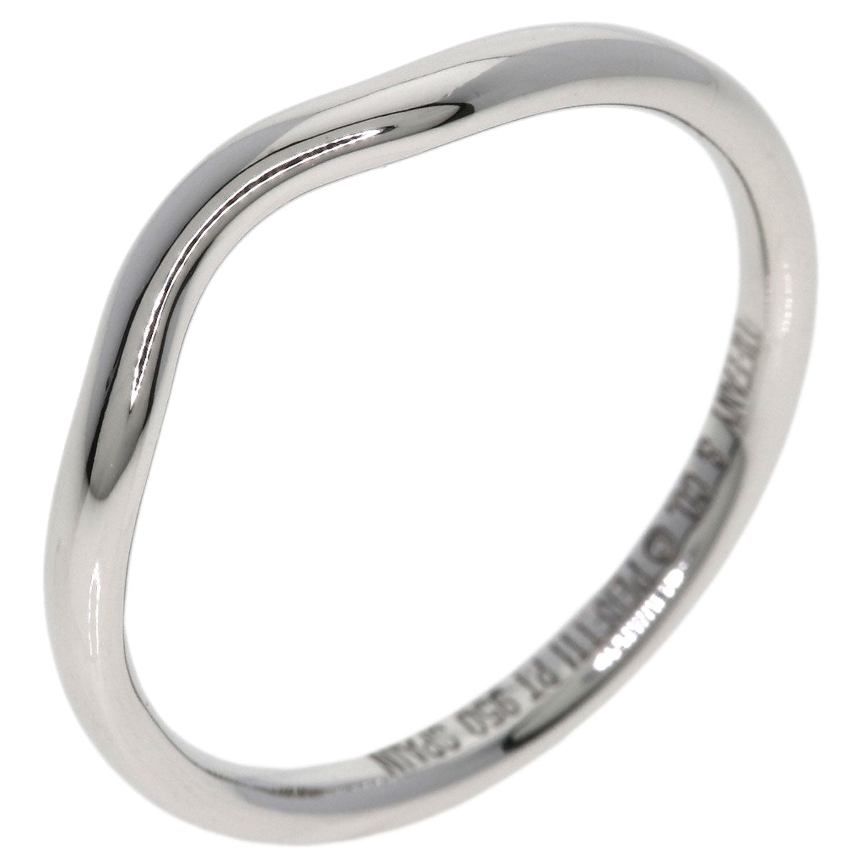 TIFFANY&Co. Curved band Ring Platinum PT950 Ladies [Used]