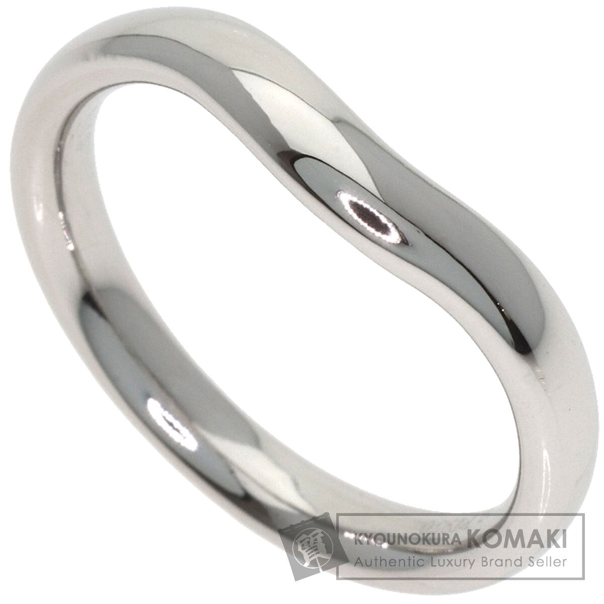 TIFFANY&Co. Curved band Ring Platinum PT950 Ladies [Used]