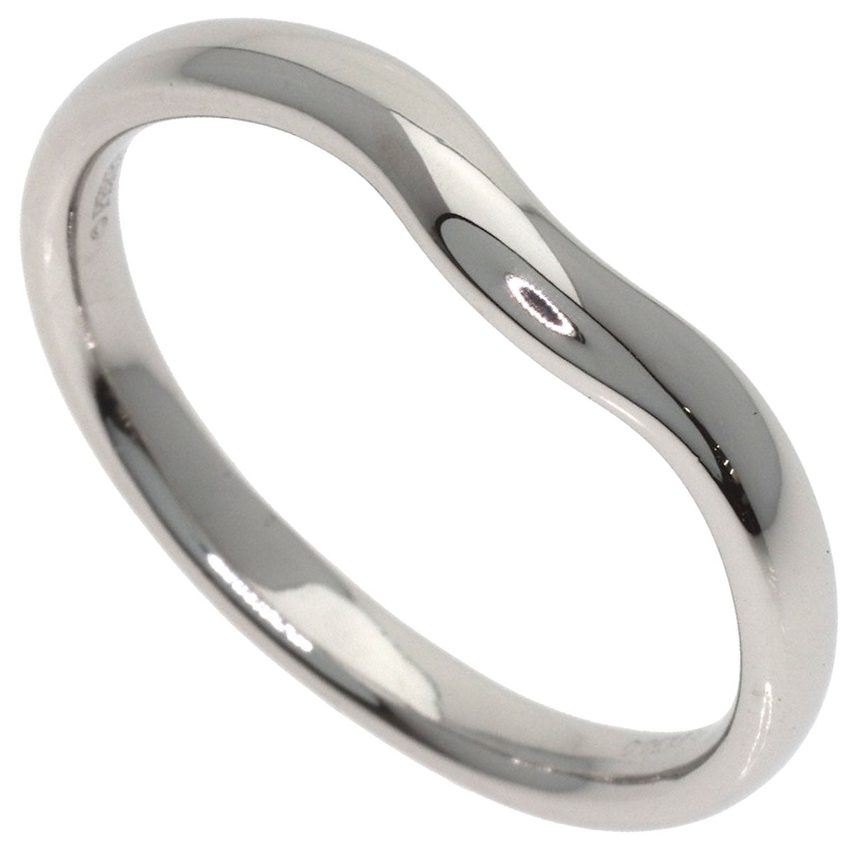TIFFANY&Co. Curved band Ring Platinum PT950 Ladies [Used]