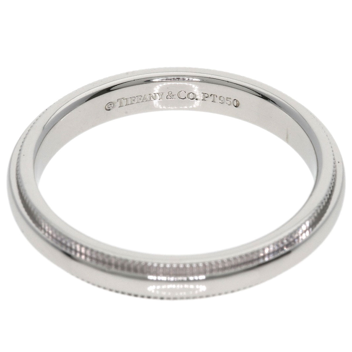 TIFFANY&Co. Milgrain Ring Platinum PT950 Ladies [Used]