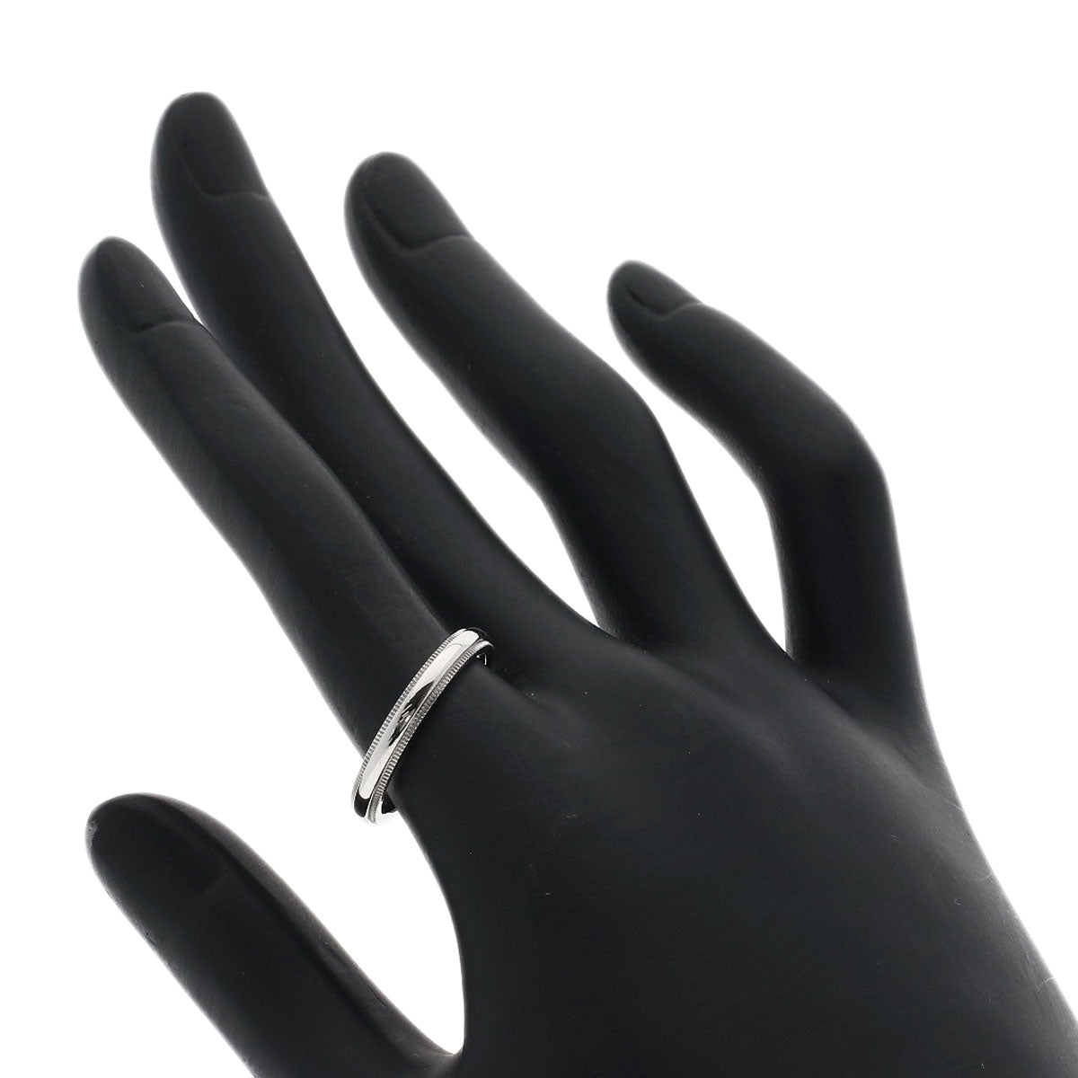 TIFFANY&Co. Milgrain Ring Platinum PT950 Ladies [Used]