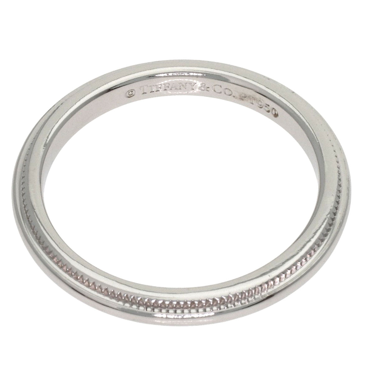 TIFFANY&Co. Milgrain Ring Platinum PT950 Ladies [Used]