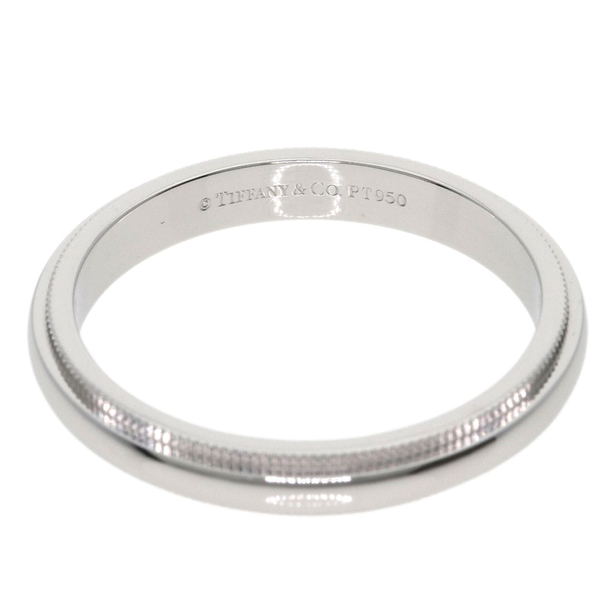 TIFFANY&Co. Milgrain Ring Platinum PT950 Ladies [Used]
