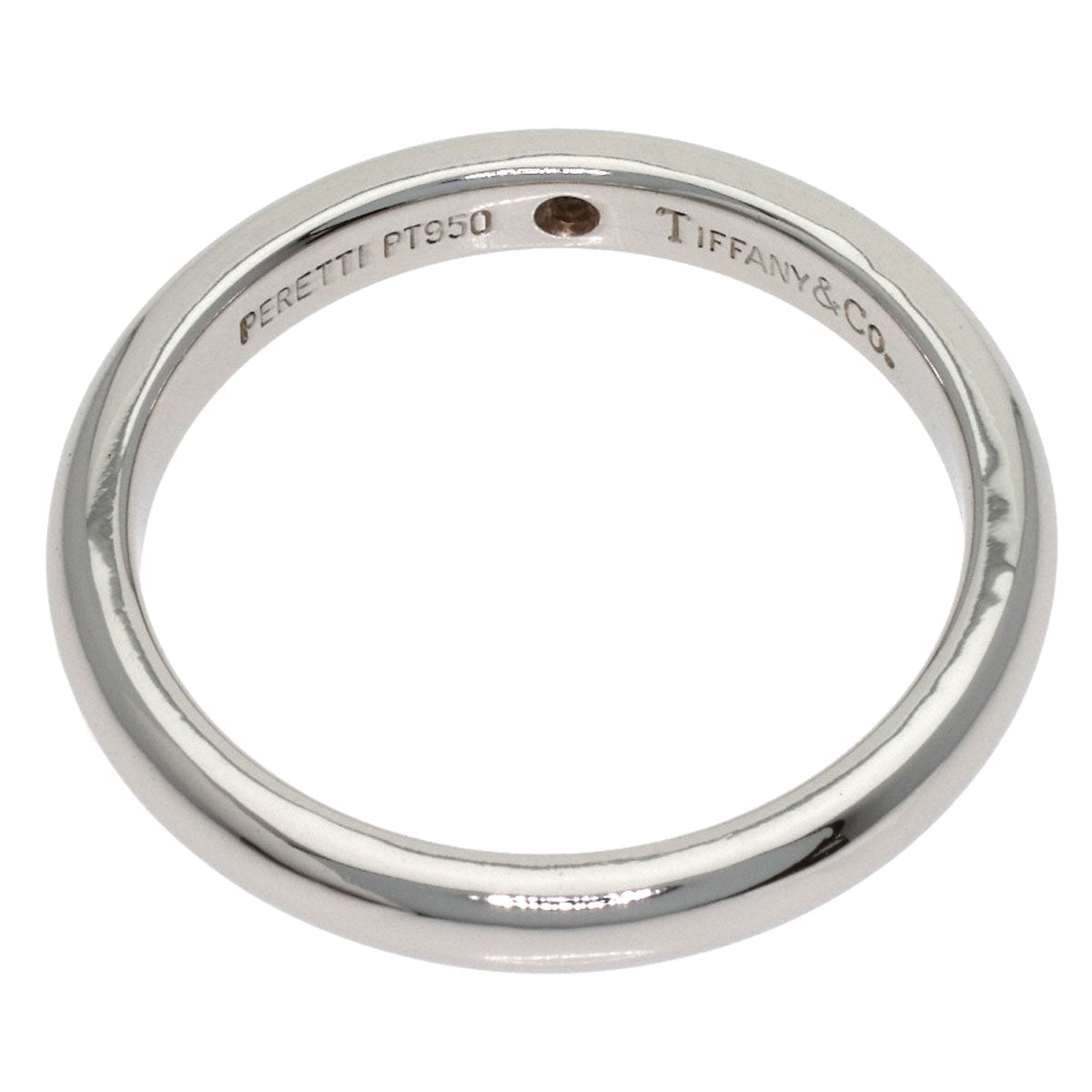 TIFFANY&Co. Band ring with 1 diamond Ring Platinum PT950 Ladies [Used]