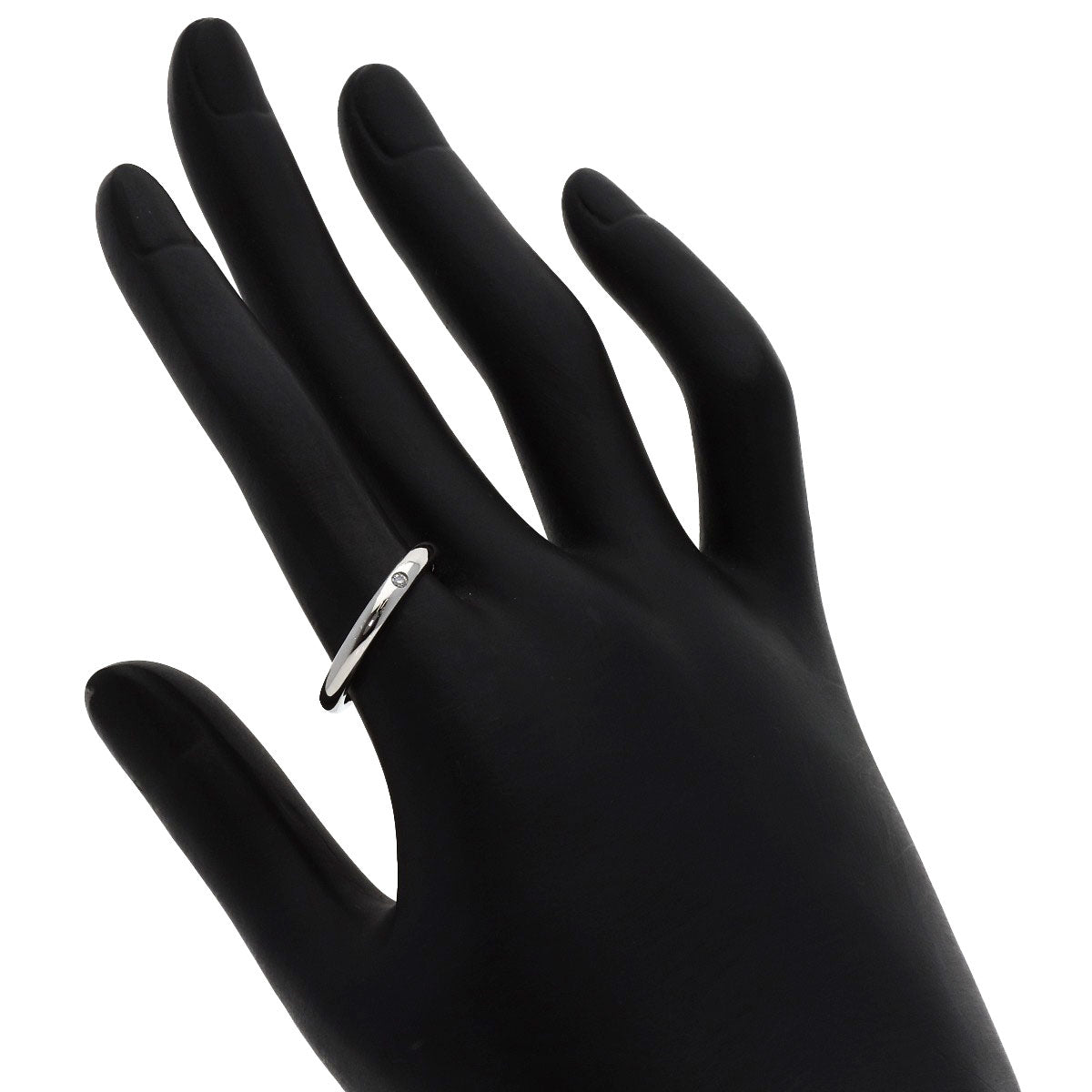 TIFFANY&Co. Band ring with 1 diamond Ring Platinum PT950 Ladies [Used]