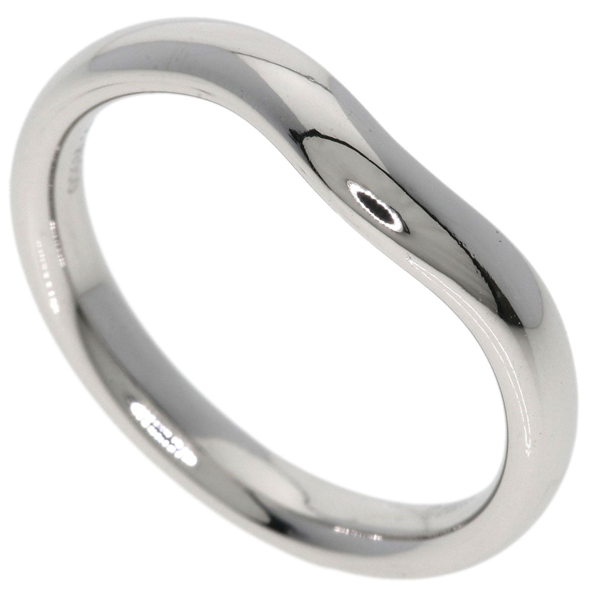TIFFANY&Co. Curved band Ring Platinum PT950 Ladies [Used]