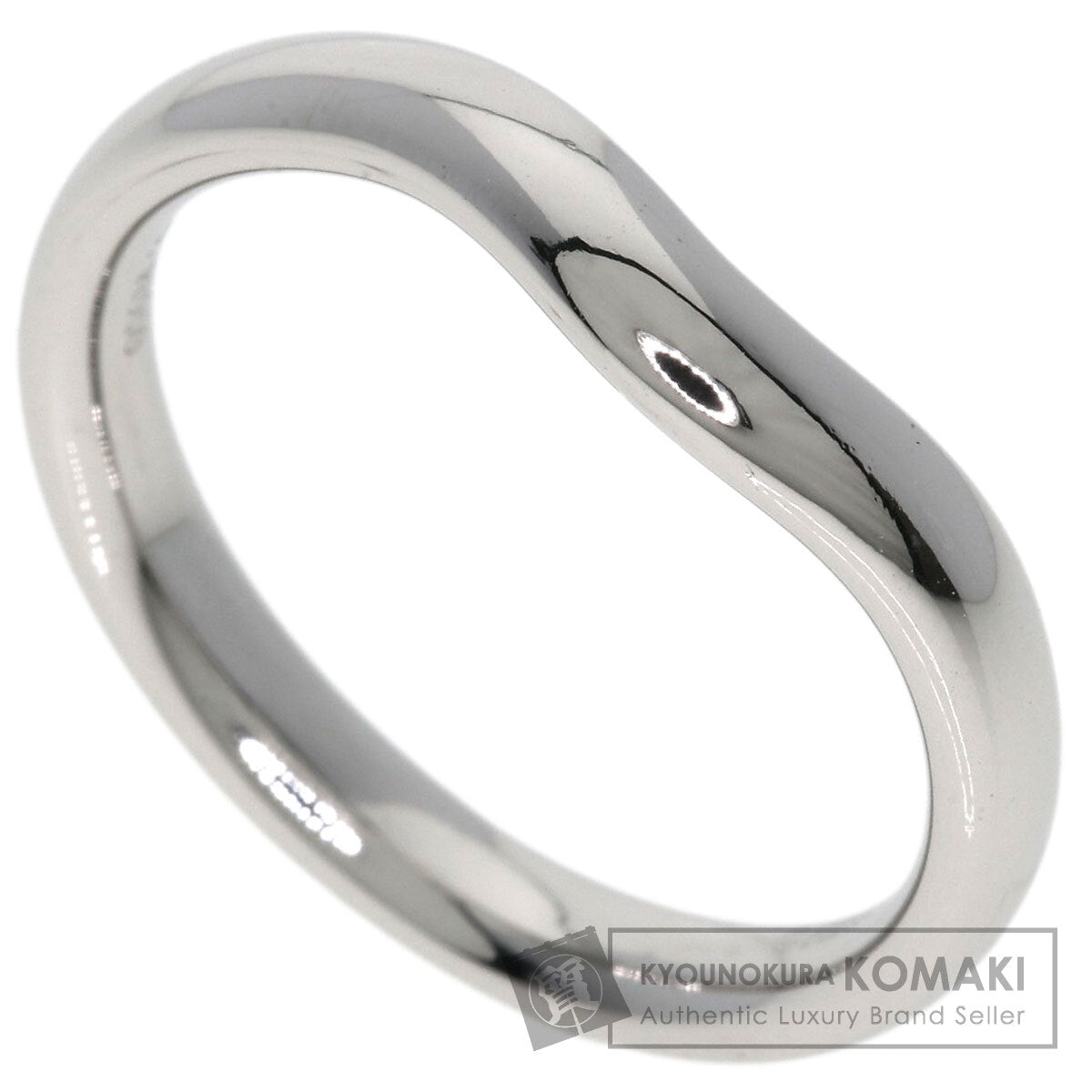 TIFFANY&Co. Curved band Ring Platinum PT950 Ladies [Used]