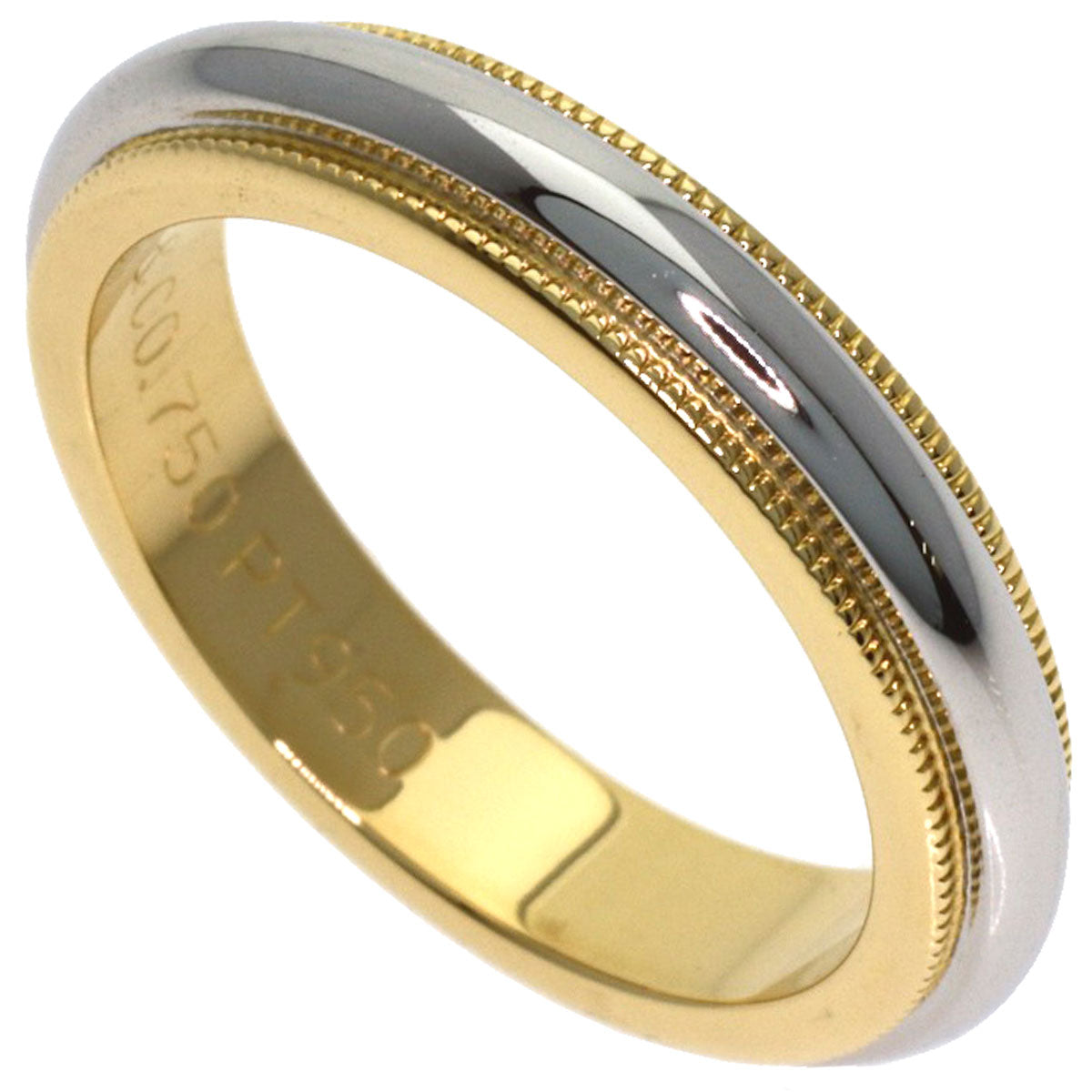 TIFFANY&Co. Milgrain Ring K18 Yellow Gold PT950Ladies [Used]