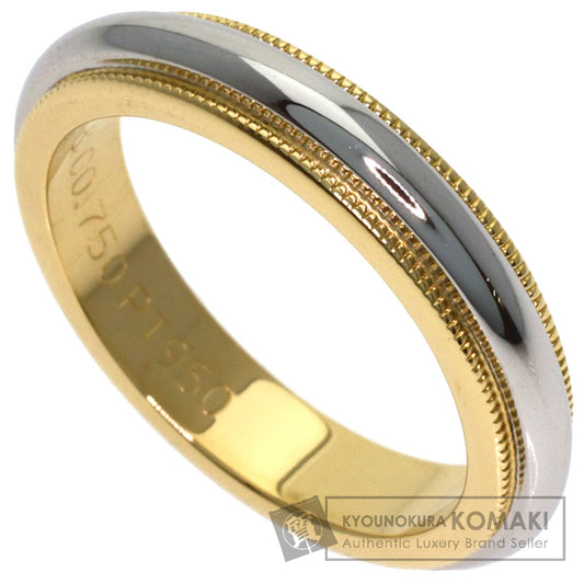 TIFFANY&Co. Milgrain Ring K18 Yellow Gold PT950Ladies [Used]