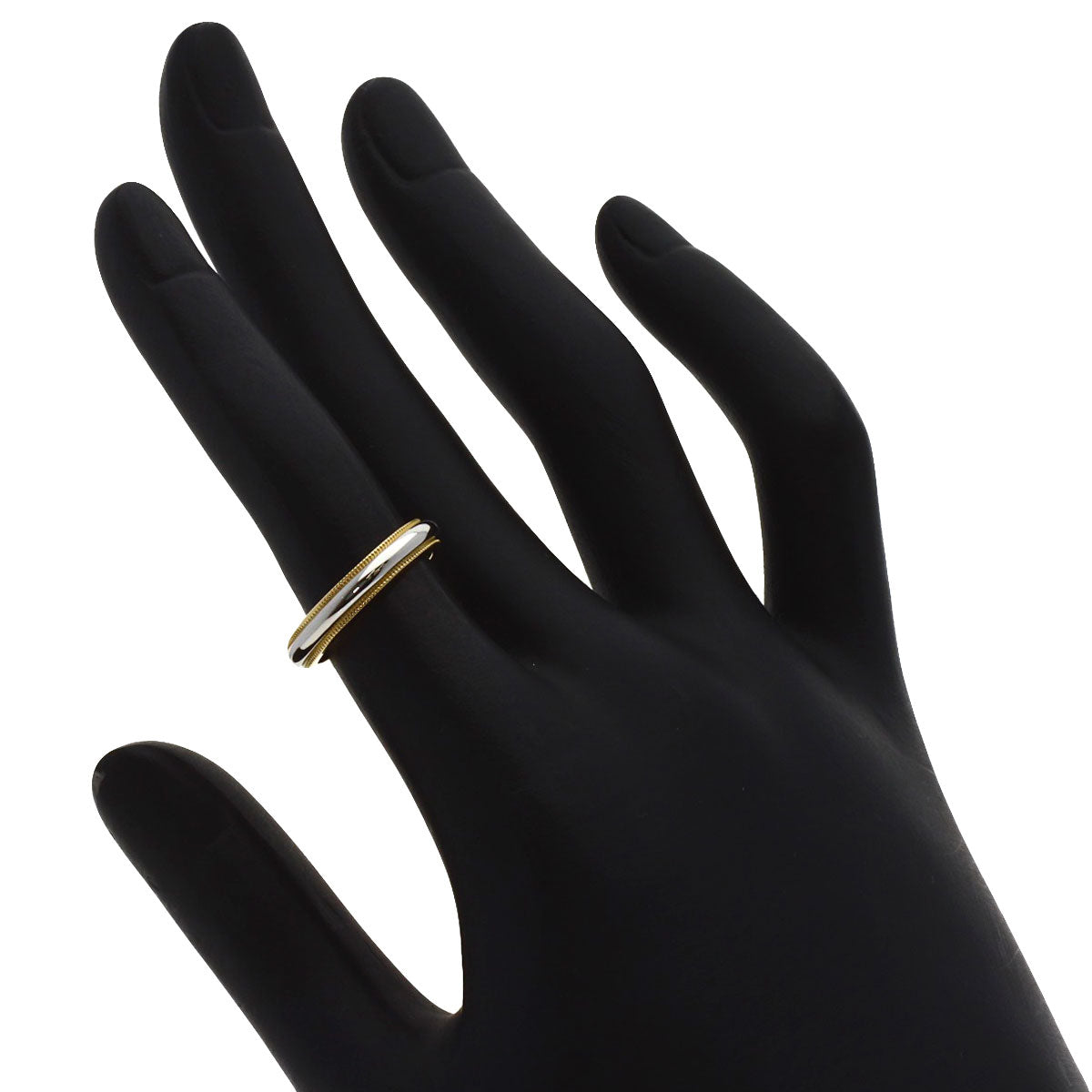 TIFFANY&Co. Milgrain Ring K18 Yellow Gold PT950Ladies [Used]