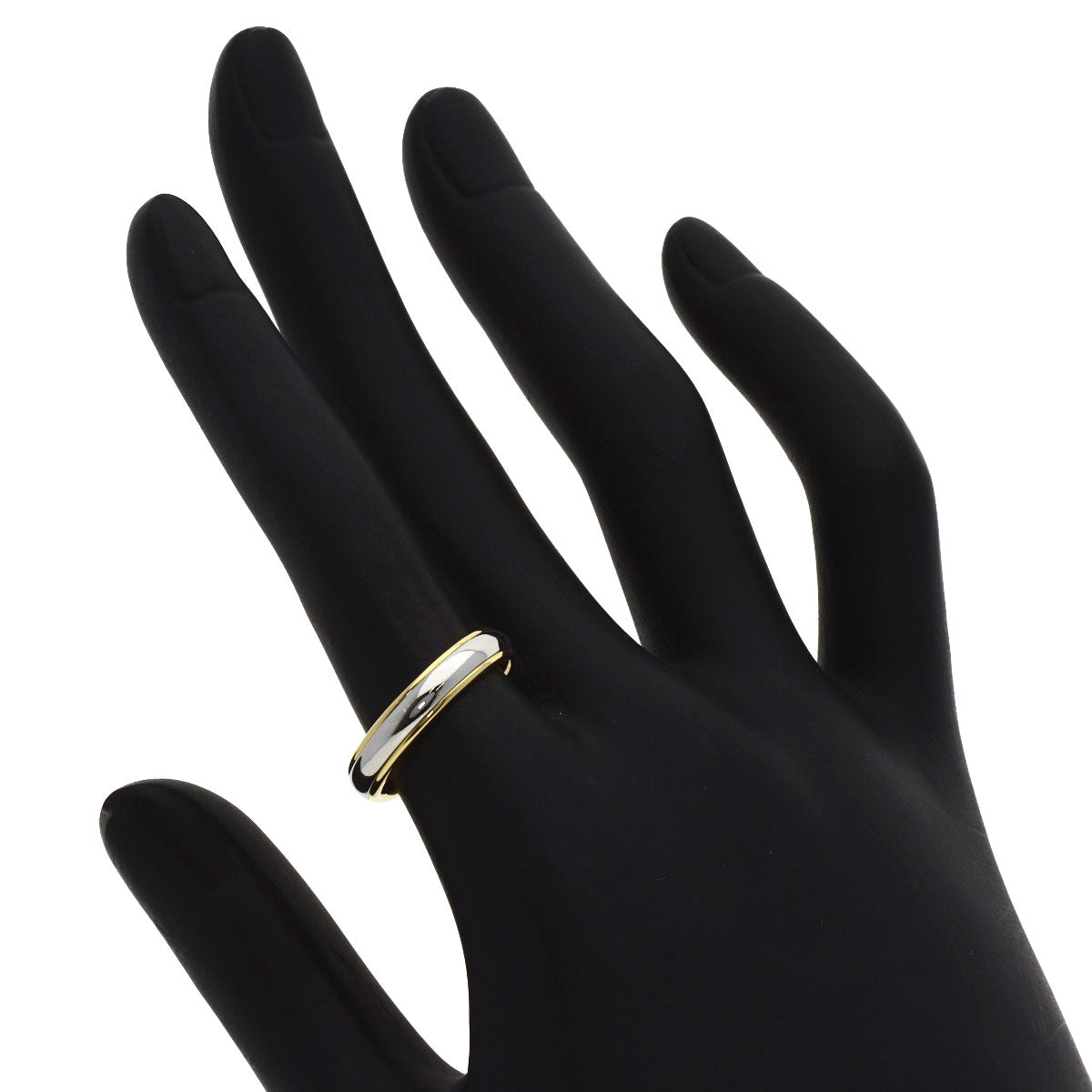 TIFFANY&Co. Lucida band Ring K18 Yellow Gold PT950Ladies [Used]