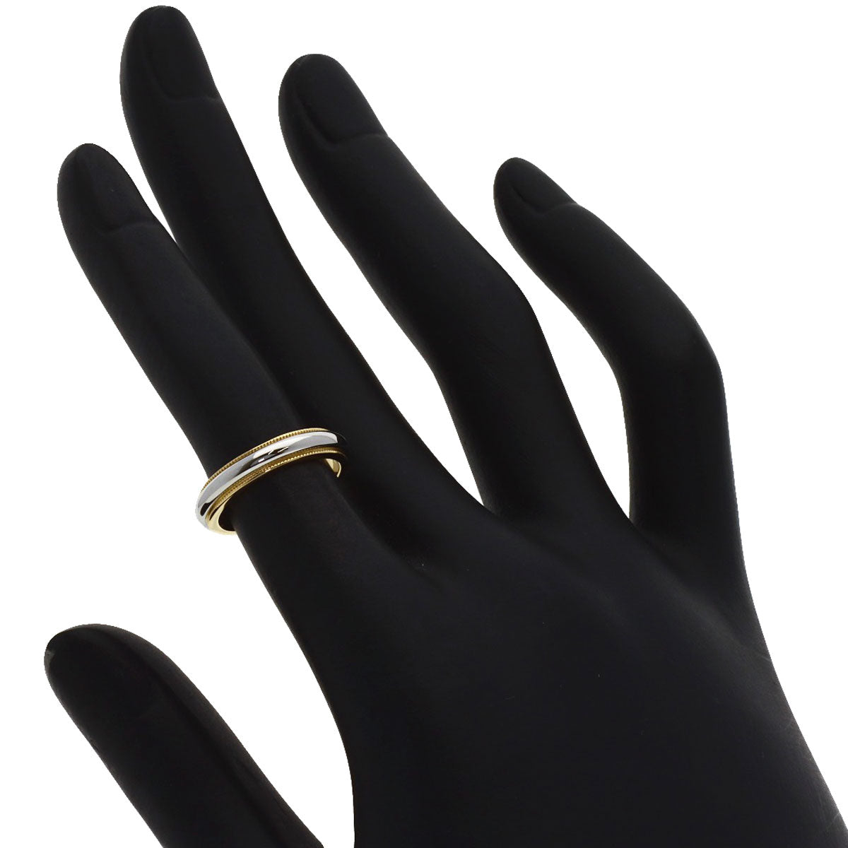TIFFANY&Co. Milgrain Ring K18 Yellow Gold PT950Ladies [Used]