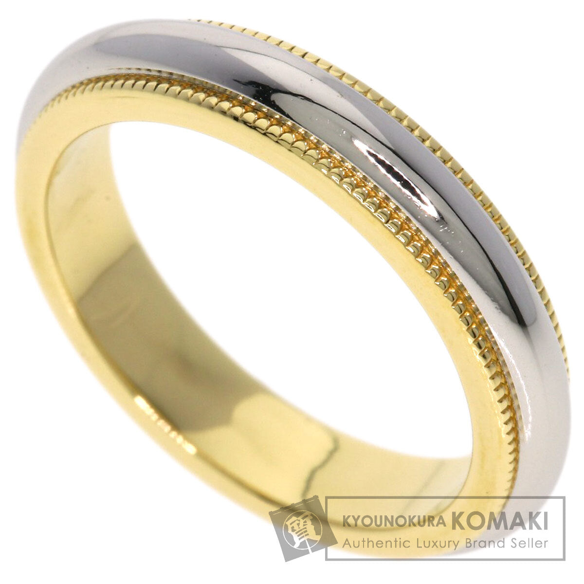 TIFFANY&Co. Milgrain Ring K18 Yellow Gold PT950Ladies [Used]