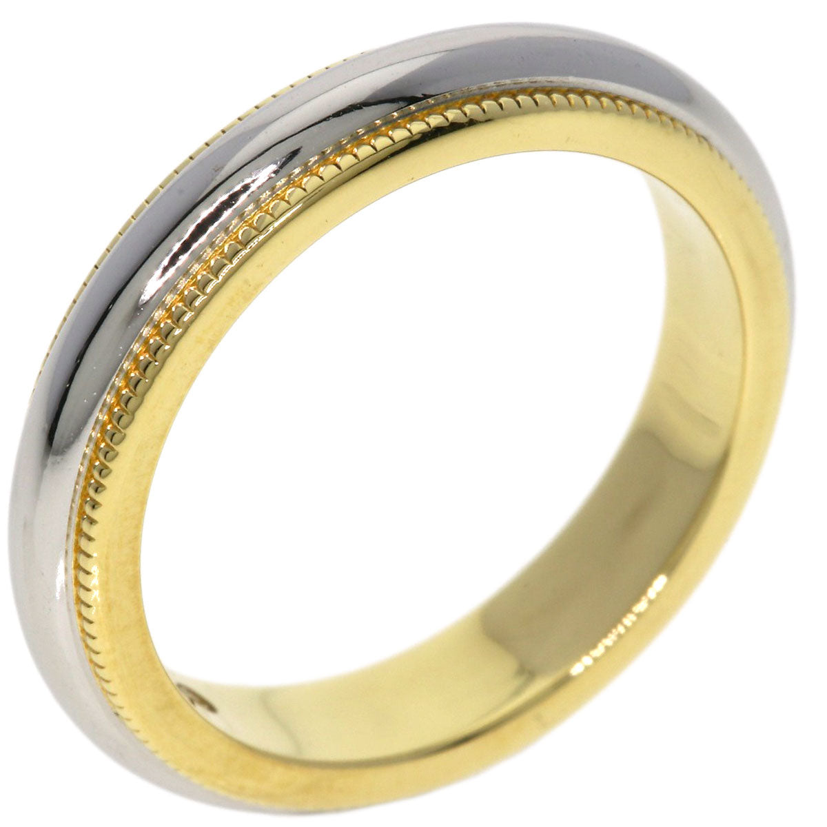 TIFFANY&Co. Milgrain Ring K18 Yellow Gold PT950Ladies [Used]