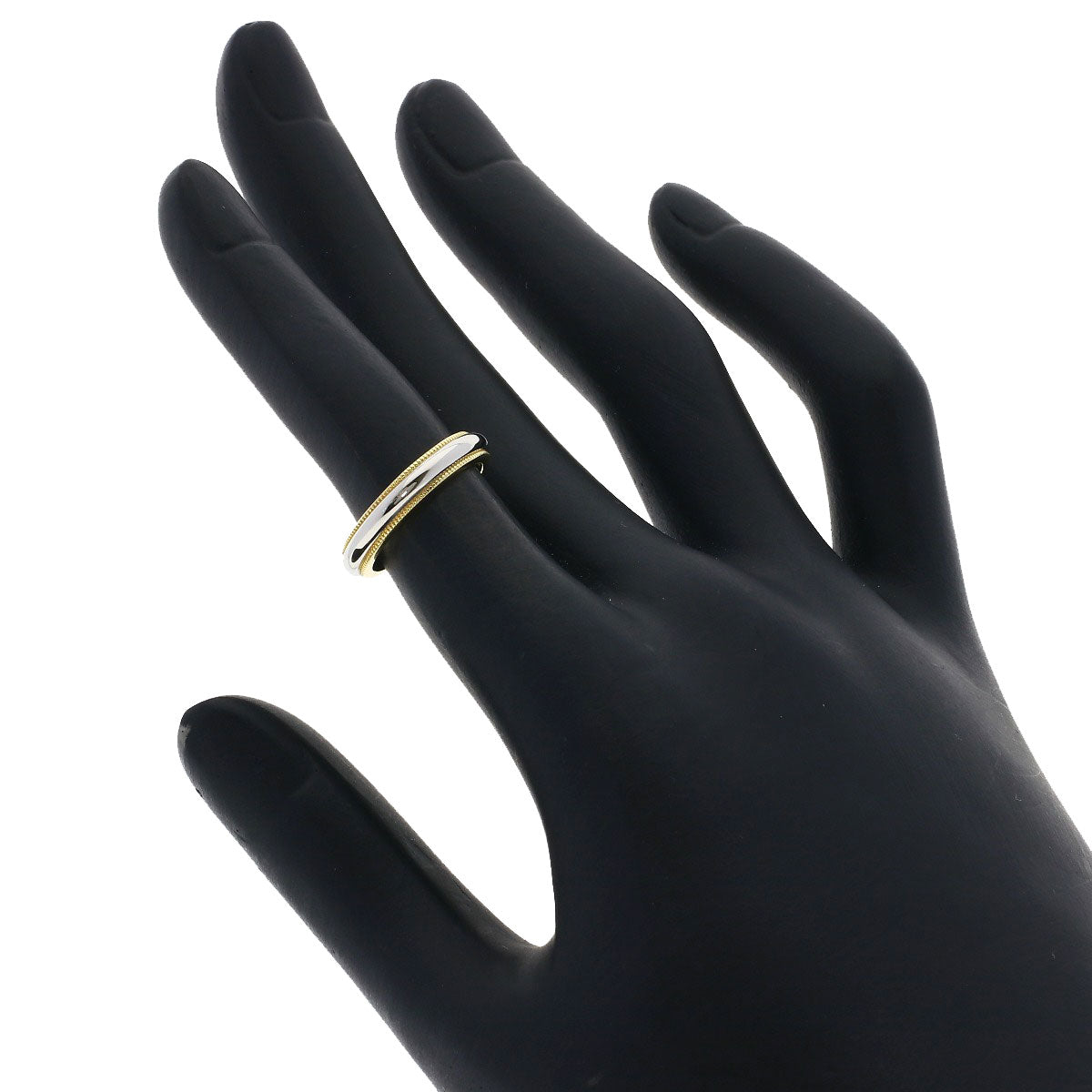 TIFFANY&Co. Milgrain Ring K18 Yellow Gold PT950Ladies [Used]