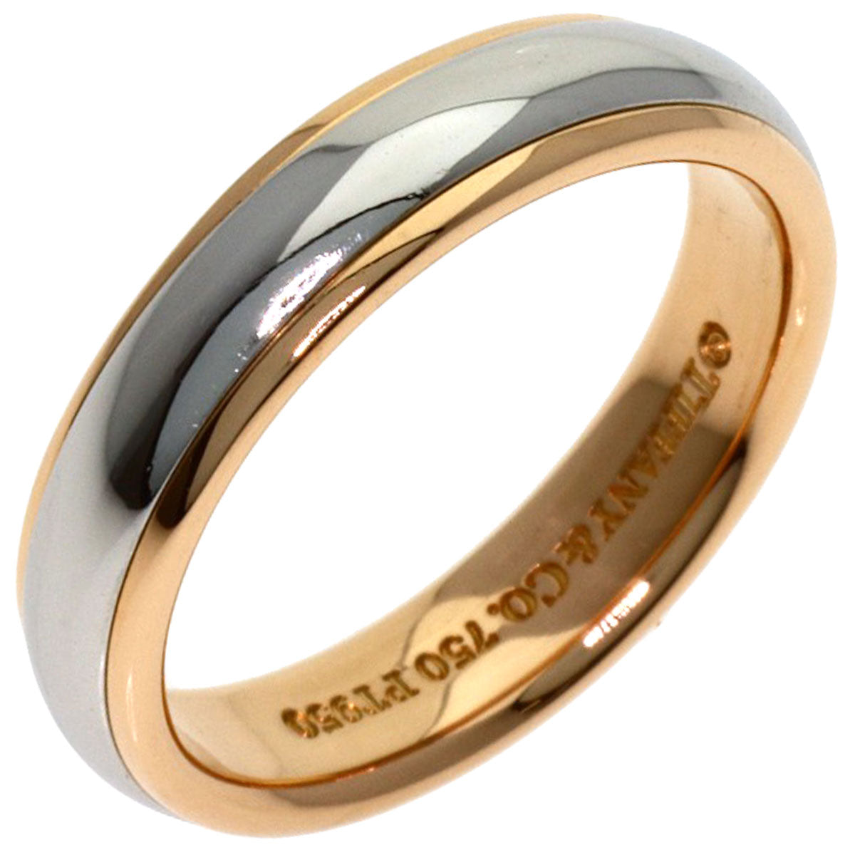 TIFFANY&Co. wedding Ring K18 Pink Gold PT950Ladies [Used]