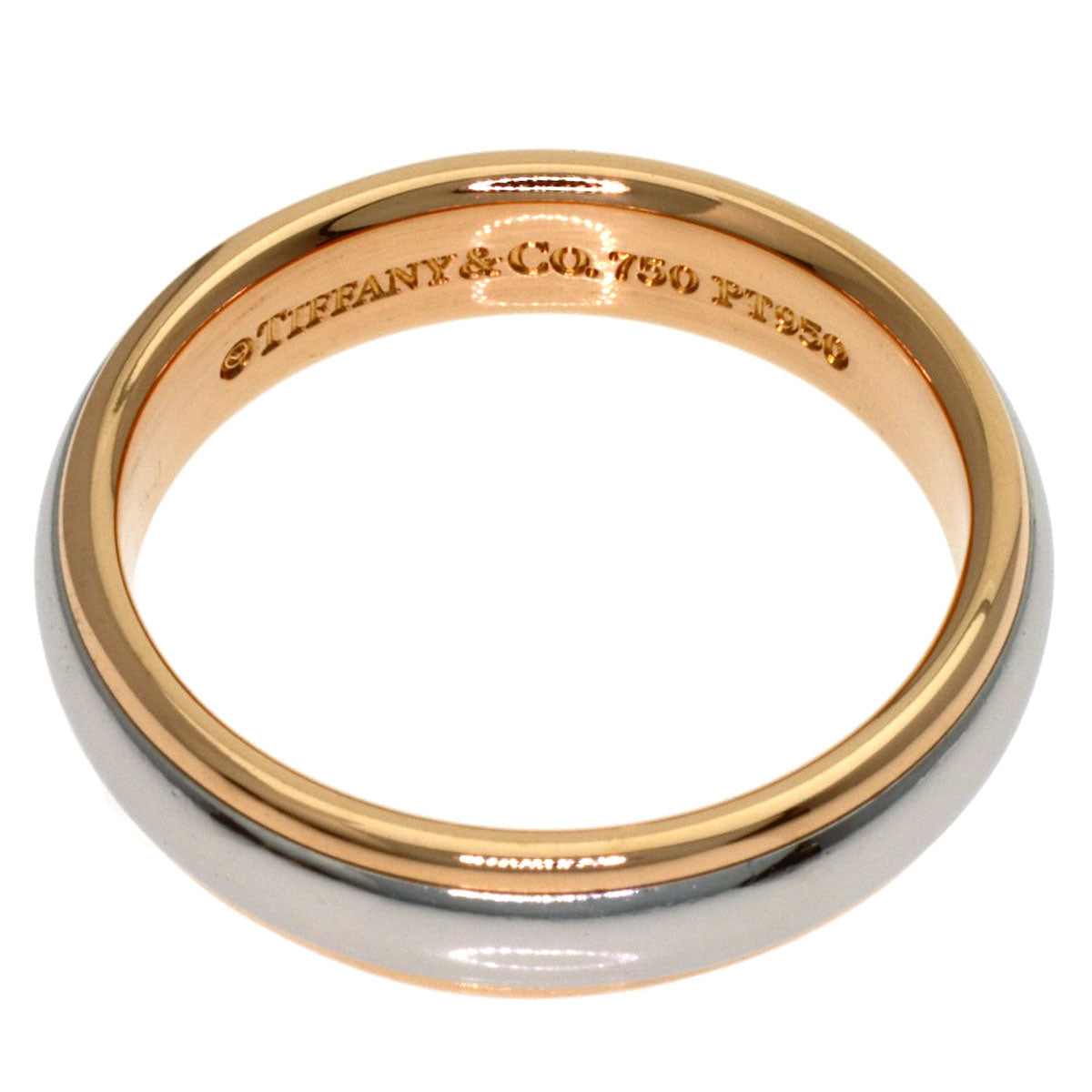 TIFFANY&Co. wedding Ring K18 Pink Gold PT950Ladies [Used]
