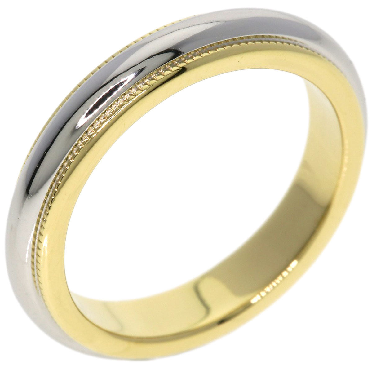 TIFFANY&Co. Milgrain Ring K18 Yellow Gold PT950Ladies [Used]