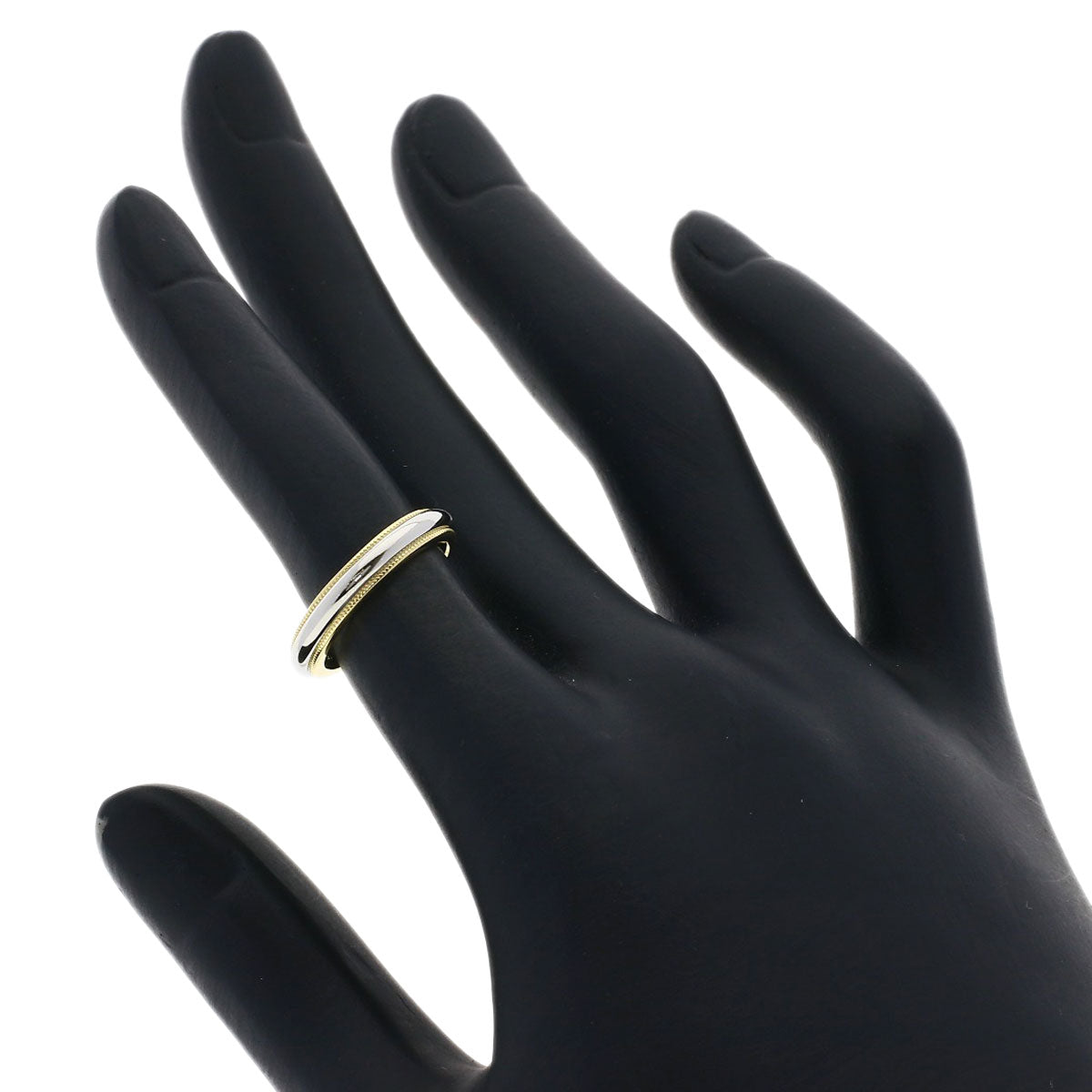 TIFFANY&Co. Milgrain Ring K18 Yellow Gold PT950Ladies [Used]