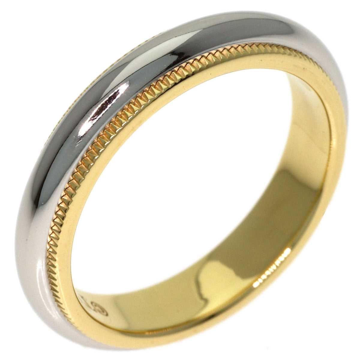 TIFFANY&Co. Milgrain Ring K18 Yellow Gold PT950Ladies [Used]
