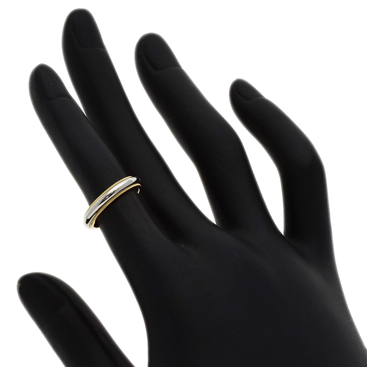 TIFFANY&Co. Milgrain Ring K18 Yellow Gold PT950Ladies [Used]